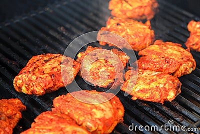 Grilled tandoori style chicken Stock Photo