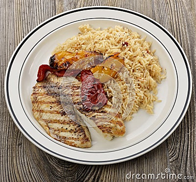 Grilled Tilapia Fillet Stock Photo