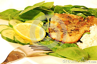 Grilled tilapia fish Stock Photo