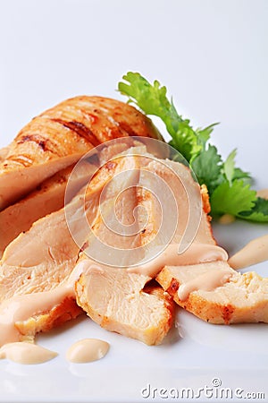 Grilled turkey breast Stock Photo