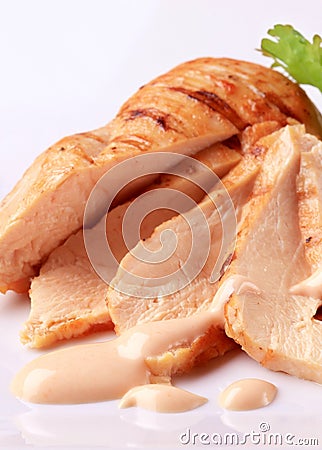 Grilled turkey breast Stock Photo