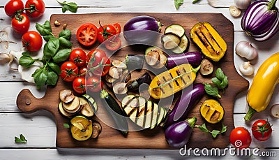 Grilled vegetables: red Stock Photo