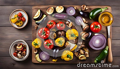 Grilled vegetables: red Stock Photo