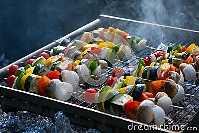 Grill vegetables on the grill Stock Photo