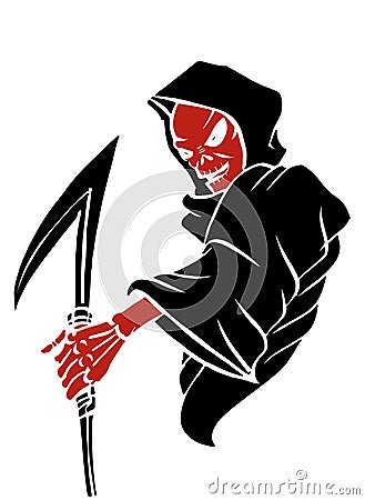 Grim reaper angel of death Stock Photo