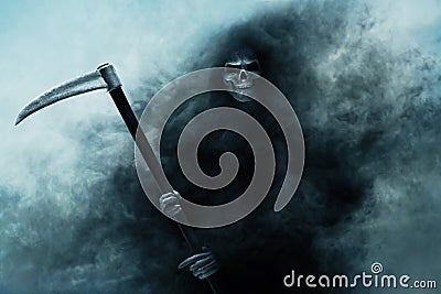 Grim reaper death, Halloween themes Stock Photo