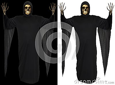 Grim Reaper, Halloween, Evil, Isolated Stock Photo