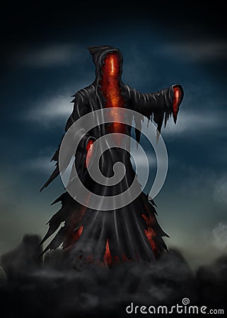 Grim Reaper type character Stock Photo