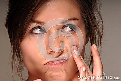 Grimace Face Stock Photo