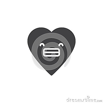 Grimacing Face emoticon vector icon Vector Illustration