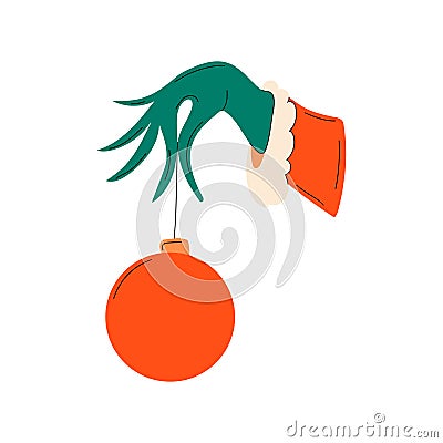 Grinch hand vector on isolated background, icon vector Vector Illustration