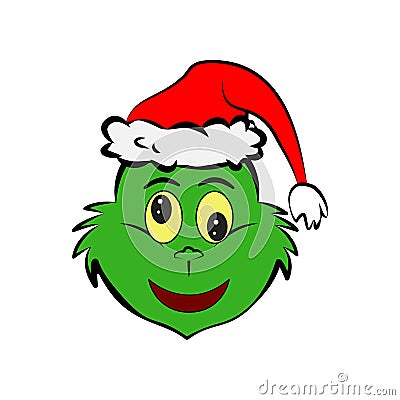 Grinch in vexation emoji icon Editorial Stock Photo