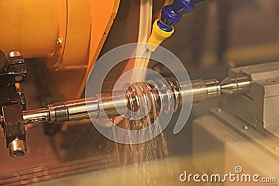 Grinding worm gear Stock Photo