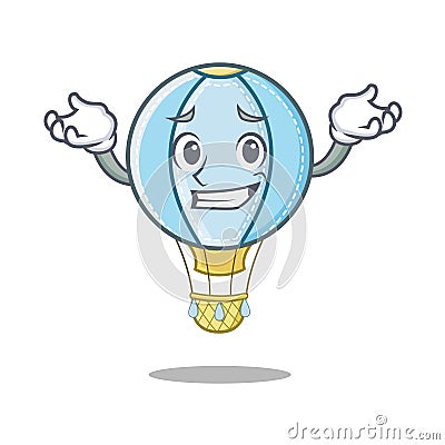 Grinning air balloon character cartoon Vector Illustration