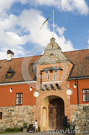 Castle entrance Gripsholm Editorial Stock Photo