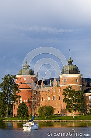 Gripsholm Castle at Lake MÃ¤laren Stock Photo