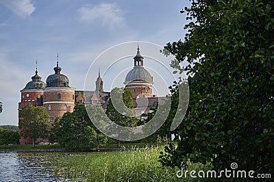 Gripsholm`s beautiful castle at Lake MÃ¤laren in Mariefred Editorial Stock Photo