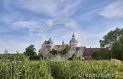 Gripsholm`s beautiful castle at Lake MÃ¤laren in Mariefred Editorial Stock Photo
