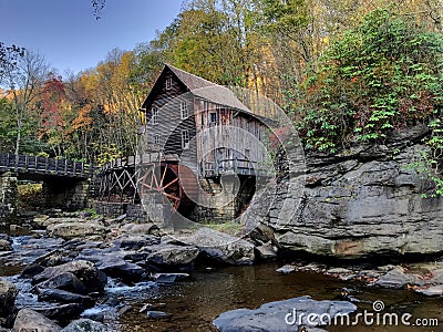 Grist mill on Glade Creek, Babcock State Park, WV Stock Photo