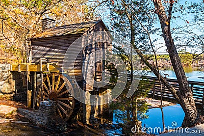 Grist Mill in Stone Mountain Park, USA Stock Photo