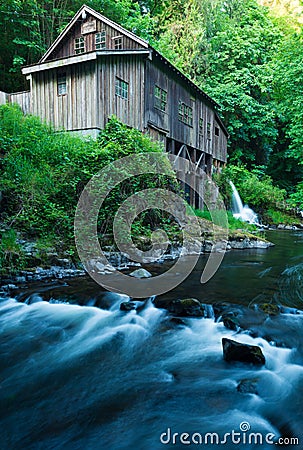 Gristmill at Cedar Creek Mill in Oregon Stock Photo
