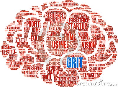 Grit Word Cloud Vector Illustration