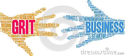 Grit Word Cloud Vector Illustration