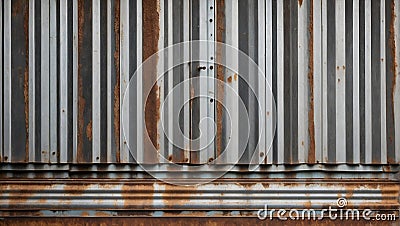 corrugated metal for blender shading. ai generated Stock Photo