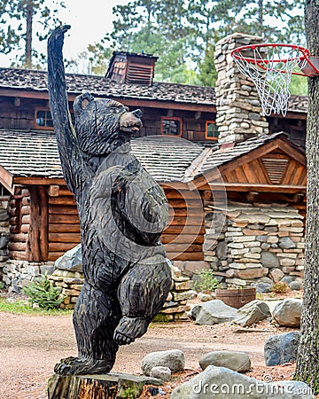 Grizzly Bear Playing Basketball Editorial Stock Photo