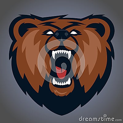 Grizzly Mascot, Team Logo Design. Stock Vector - Image: 74874373