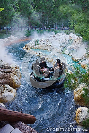 Grizzly River Rafting Disney California Adventure Editorial Stock Photo