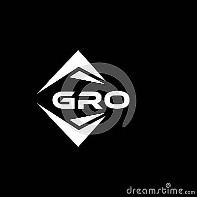GRO abstract technology logo design on Black background. GRO creative initials letter logo concept Vector Illustration