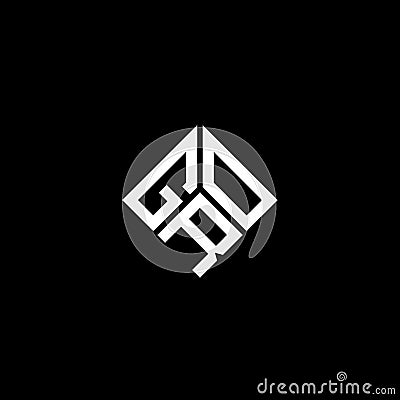 GRO letter logo design on black background. GRO creative initials letter logo concept. GRO letter design Vector Illustration