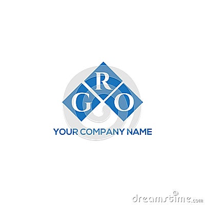 GRO letter logo design on white background. GRO creative initials letter logo concept. GRO letter design Vector Illustration