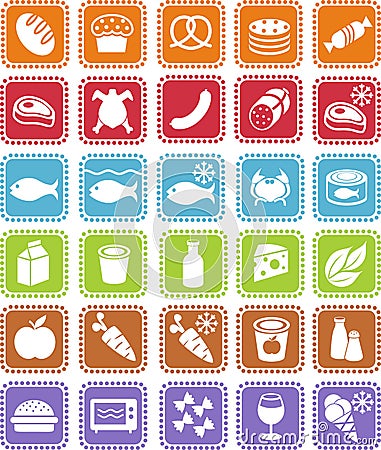 Grocery icons Vector Illustration