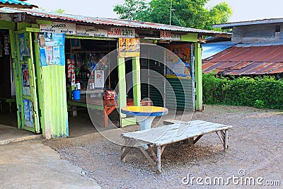 Grocery shop at Ban Bung Sam Phan Nok, Phetchabun, Thailand. Editorial Stock Photo