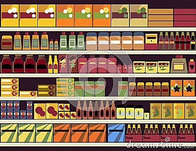 Grocery store background Vector Illustration