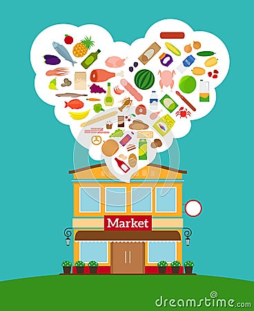 Grocery store Vector Illustration