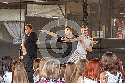 Grodno, Belarus, September 9, 2023 city festival Dancing Grodno. Flash mob of street dancing in the city of Grodno, Belarus Editorial Stock Photo