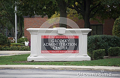 Grodsky Administrative Center, Prospect Heights School District Editorial Stock Photo