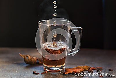 Grog , rum and warm tea Stock Photo