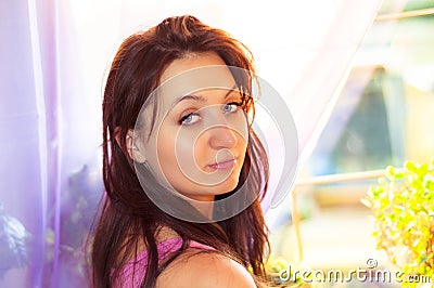 Groggy girl Stock Photo