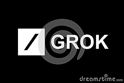 Grok. Grok-2. Grok logo. Grok is a new chatbot for the X platform. Created by Elon Musk. Social network formerly called Twitter. Editorial Stock Photo