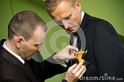 Groom and best man Stock Photo