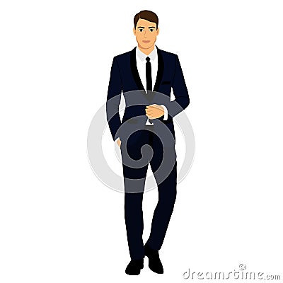 The groom. Clothing. Vector Illustration