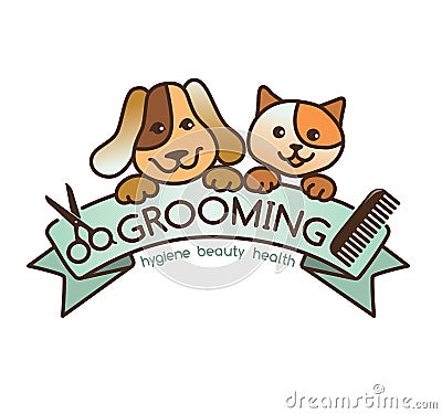 Grooming logo Vector Illustration