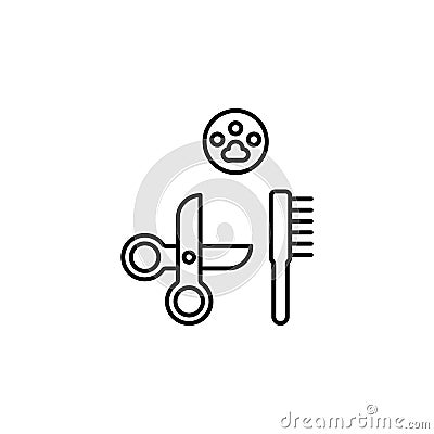 grooming, pets icon. Simple thin line, outline of Petshop icons for UI and UX, website or mobile application Stock Photo