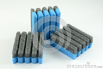 Grooved Grill sponges Stock Photo