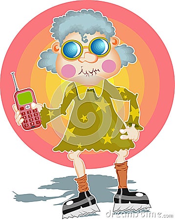 Groovy Granny Stock Photo