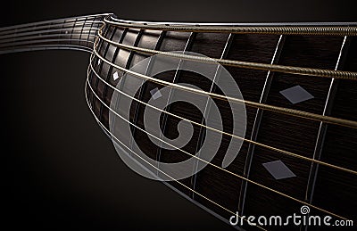 Groovy Guitar Neck Stock Photo